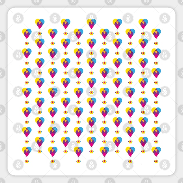 Love hot air balloon pattern Magnet by kindsouldesign